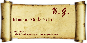 Wimmer Grácia névjegykártya